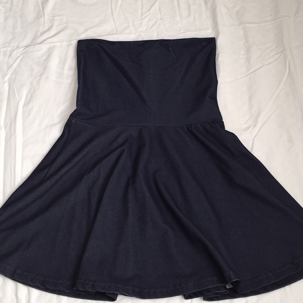 American Apparel High Waisted Faux Denim Skirt!